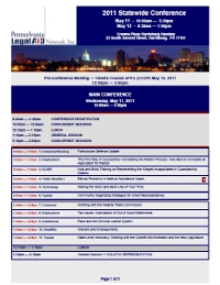 2011 PLAN Conference At A Glance