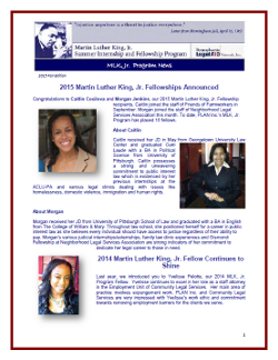 MLK Newsletter - Fall 2015